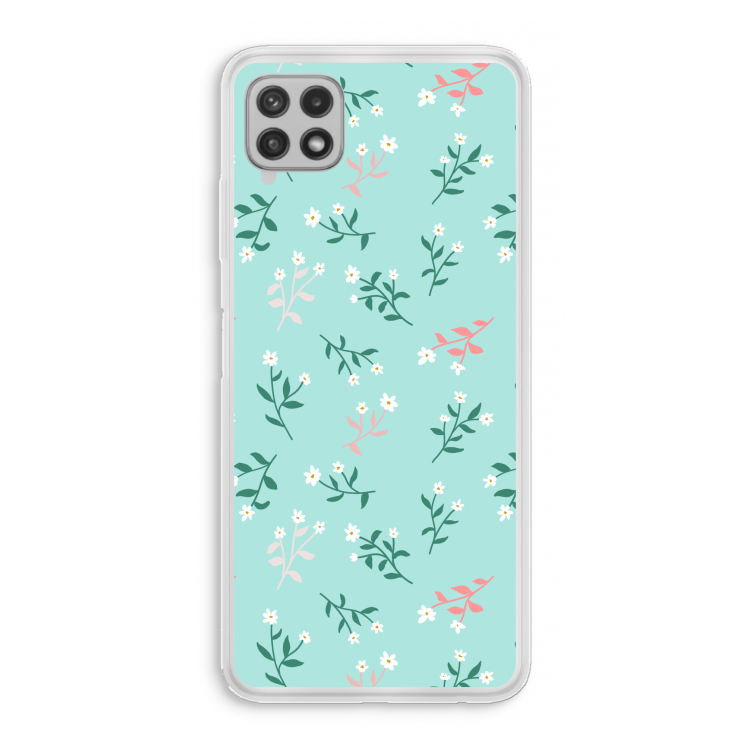 Small white flowers: Samsung Galaxy A22 4G Transparant Hoesje