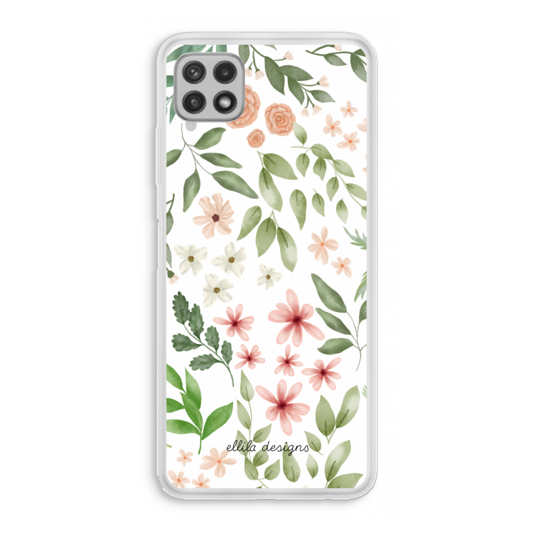 Botanical sweet flower heaven: Samsung Galaxy A22 4G Transparant Hoesje