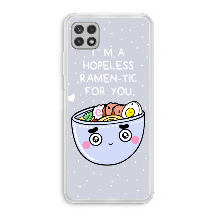 I'm A Hopeless Ramen-Tic For You: Samsung Galaxy A22 4G Transparant Hoesje