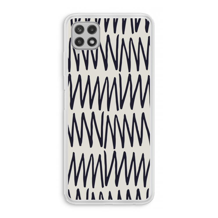 Marrakech Zigzag: Samsung Galaxy A22 4G Transparant Hoesje