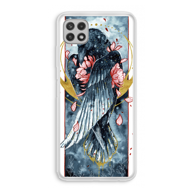 Golden Raven: Samsung Galaxy A22 4G Transparant Hoesje