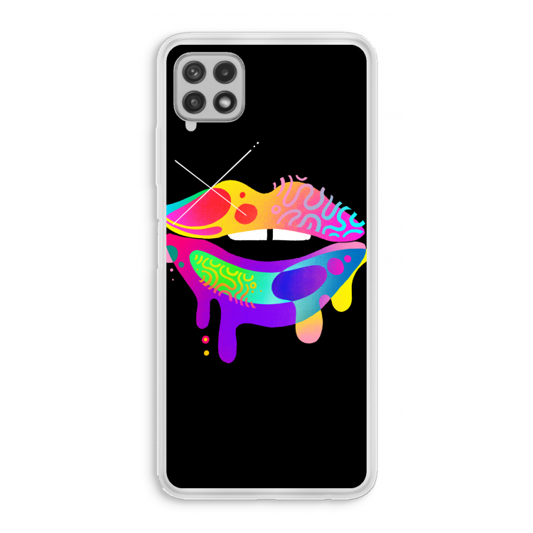Lip Palette: Samsung Galaxy A22 4G Transparant Hoesje