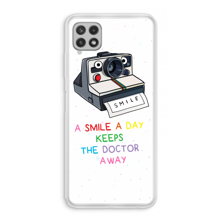 Smile: Samsung Galaxy A22 4G Transparant Hoesje