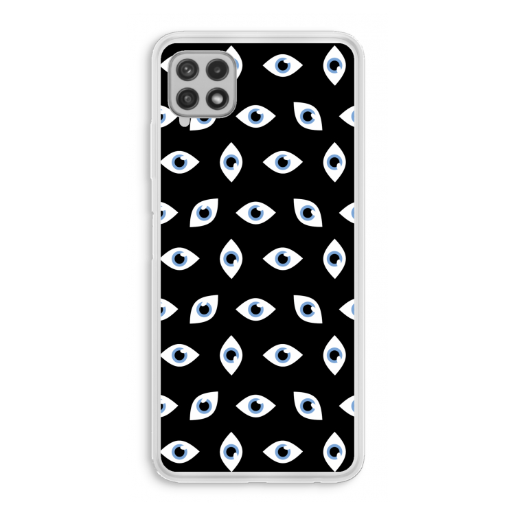 Eyes pattern: Samsung Galaxy A22 4G Transparant Hoesje