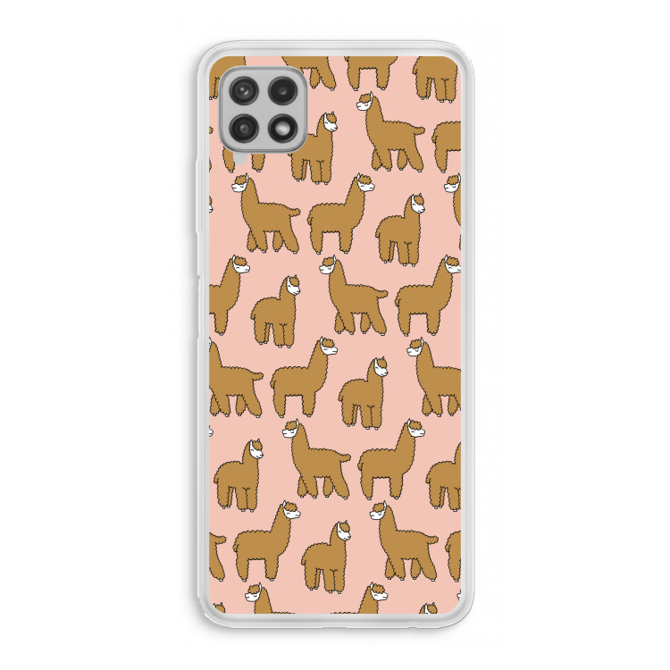 Alpacas: Samsung Galaxy A22 4G Transparant Hoesje