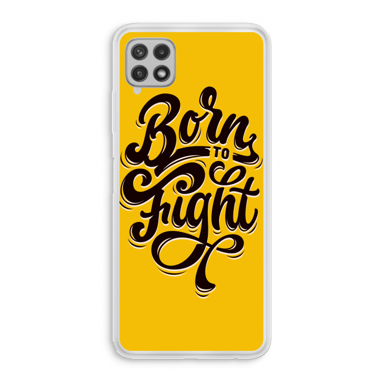 Born to Fight: Samsung Galaxy A22 4G Transparant Hoesje
