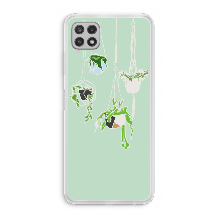 Hang In There: Samsung Galaxy A22 4G Transparant Hoesje