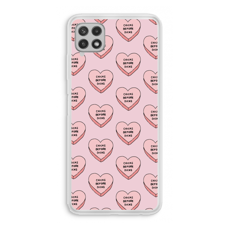 Chicks before dicks: Samsung Galaxy A22 4G Transparant Hoesje