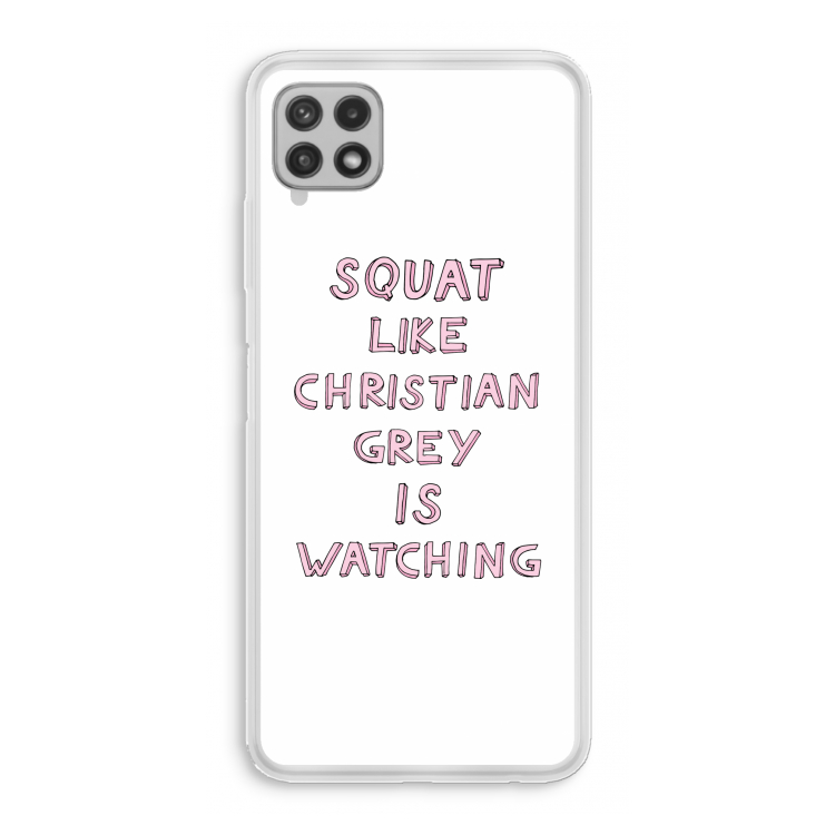 Christian Grey: Samsung Galaxy A22 4G Transparant Hoesje