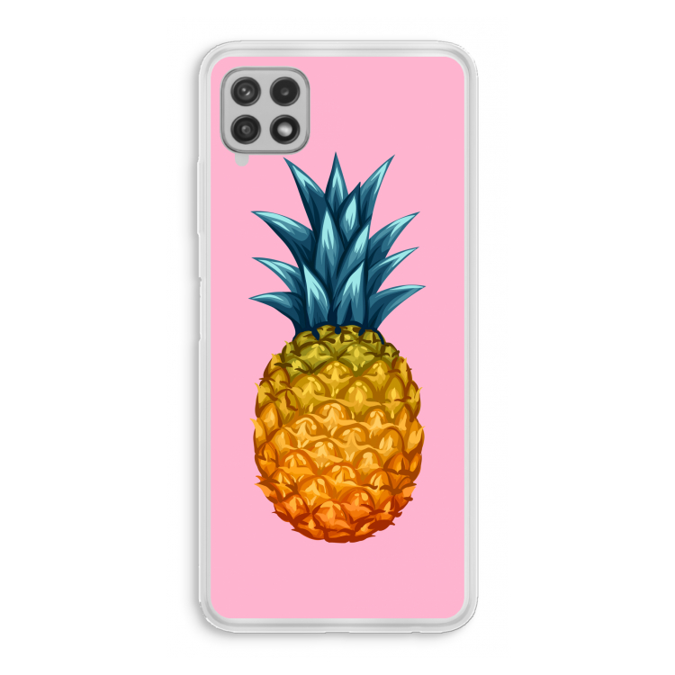 Grote ananas: Samsung Galaxy A22 4G Transparant Hoesje