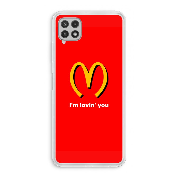 I'm lovin' you: Samsung Galaxy A22 4G Transparant Hoesje