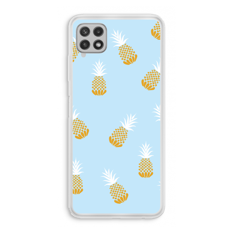 Ananasjes: Samsung Galaxy A22 4G Transparant Hoesje