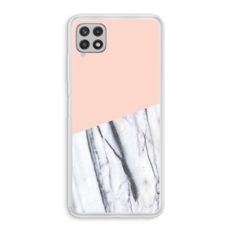 A touch of peach: Samsung Galaxy A22 4G Transparant Hoesje