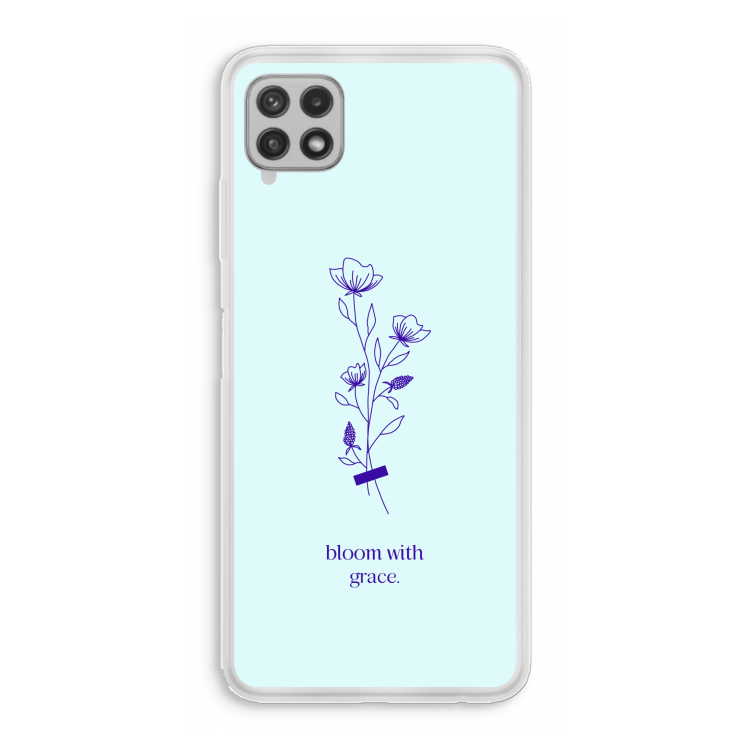 Bloom with grace: Samsung Galaxy A22 4G Transparant Hoesje