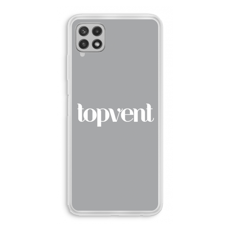 Topvent Grijs Wit: Samsung Galaxy A22 4G Transparant Hoesje