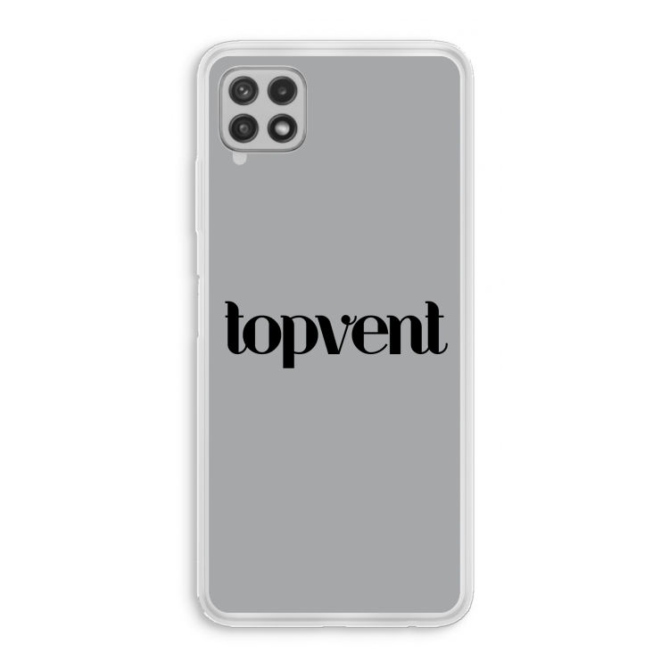 Topvent Grijs Zwart: Samsung Galaxy A22 4G Transparant Hoesje