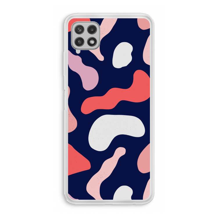 Memphis Shapes Pink: Samsung Galaxy A22 4G Transparant Hoesje