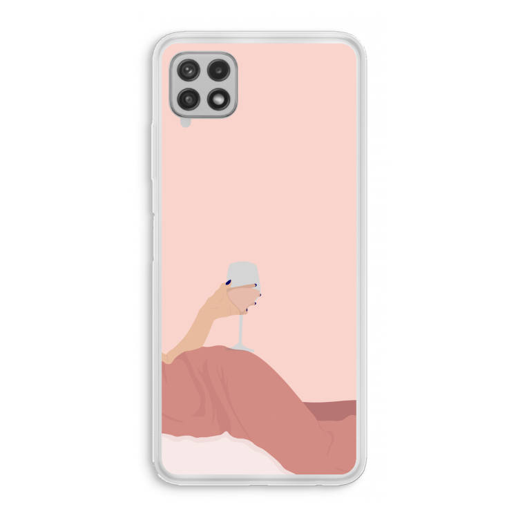 Wine: Samsung Galaxy A22 4G Transparant Hoesje