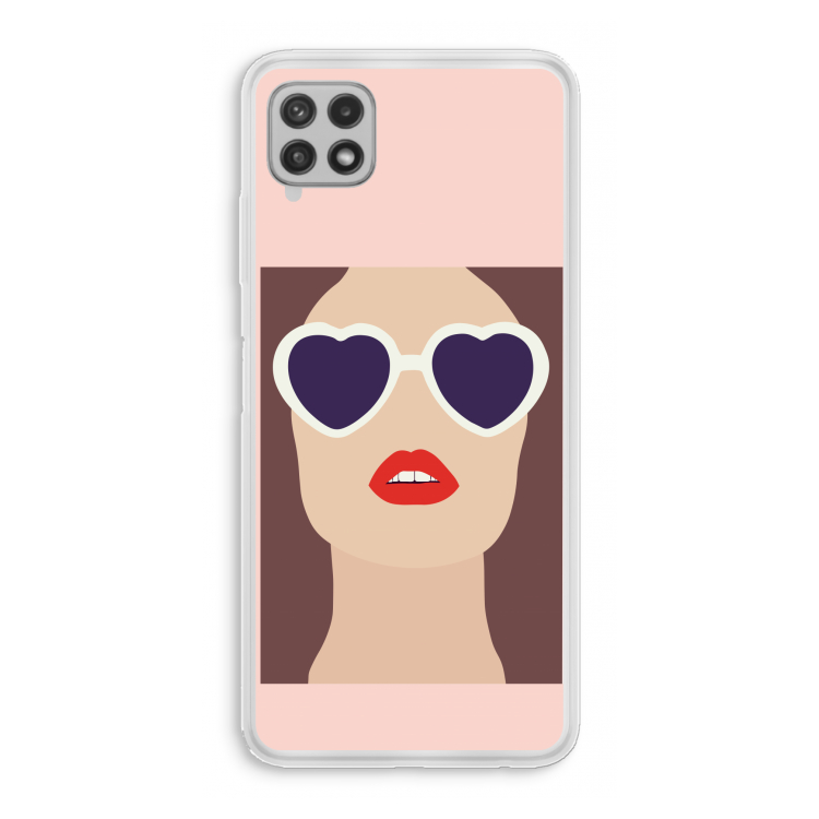 Red lips: Samsung Galaxy A22 4G Transparant Hoesje