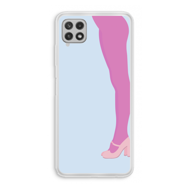 Pink panty: Samsung Galaxy A22 4G Transparant Hoesje