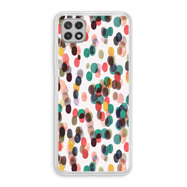 Tropical Dots: Samsung Galaxy A22 4G Transparant Hoesje