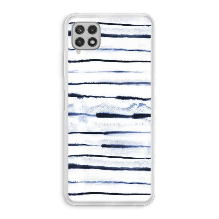 Ink Stripes: Samsung Galaxy A22 4G Transparant Hoesje