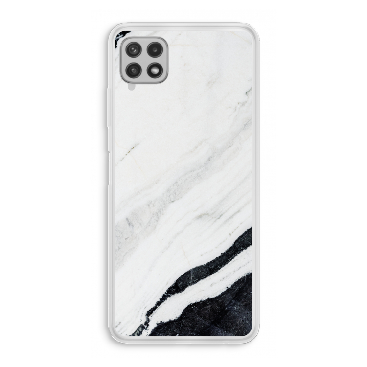 Elegante marmer: Samsung Galaxy A22 4G Transparant Hoesje