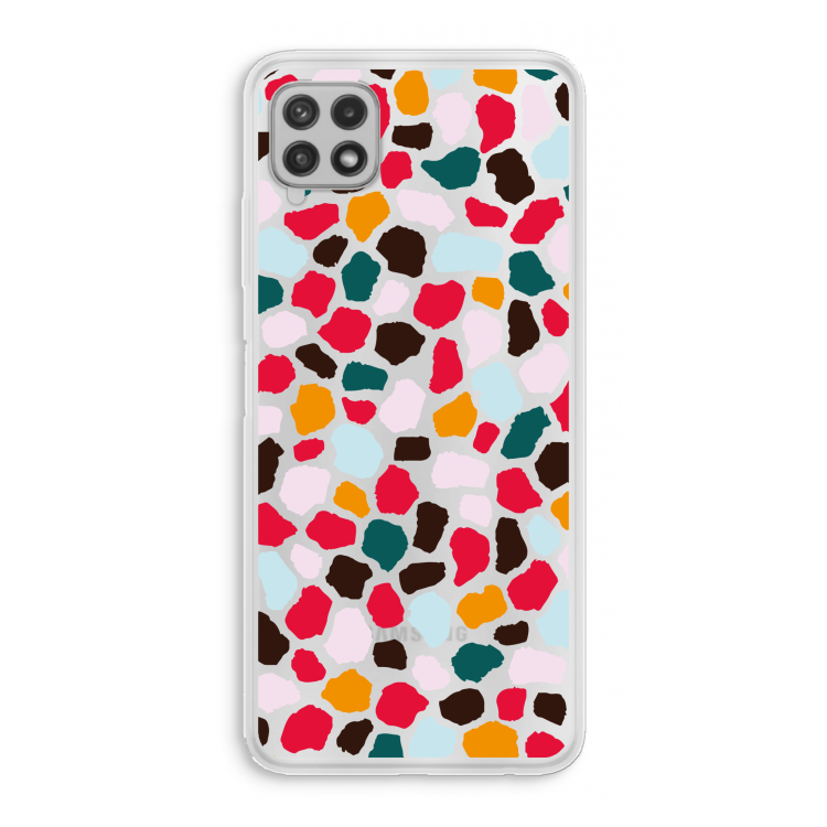Colored Giraffe: Samsung Galaxy A22 4G Transparant Hoesje