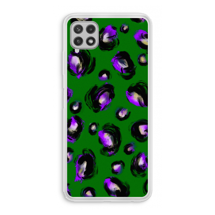 Green Cheetah: Samsung Galaxy A22 4G Transparant Hoesje