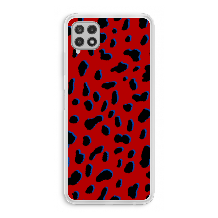 Red Leopard: Samsung Galaxy A22 4G Transparant Hoesje