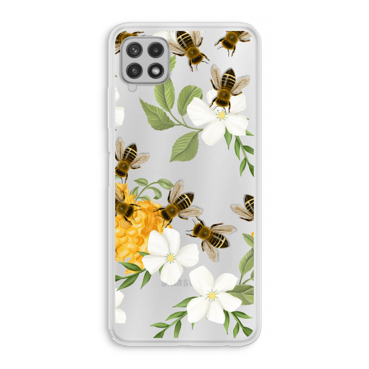No flowers without bees: Samsung Galaxy A22 4G Transparant Hoesje
