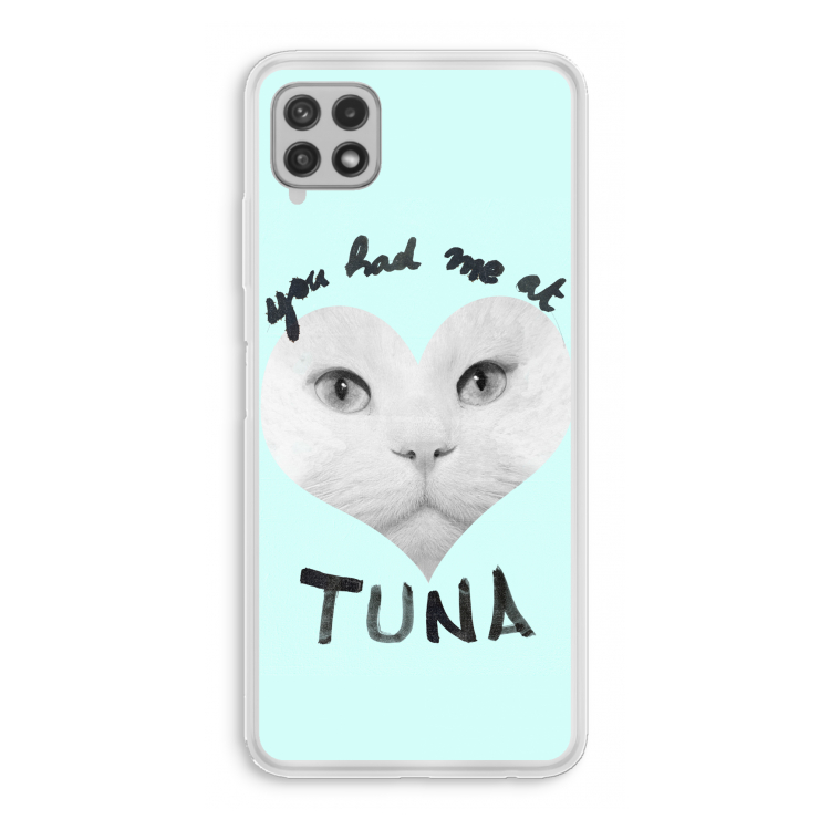 You had me at tuna: Samsung Galaxy A22 4G Transparant Hoesje