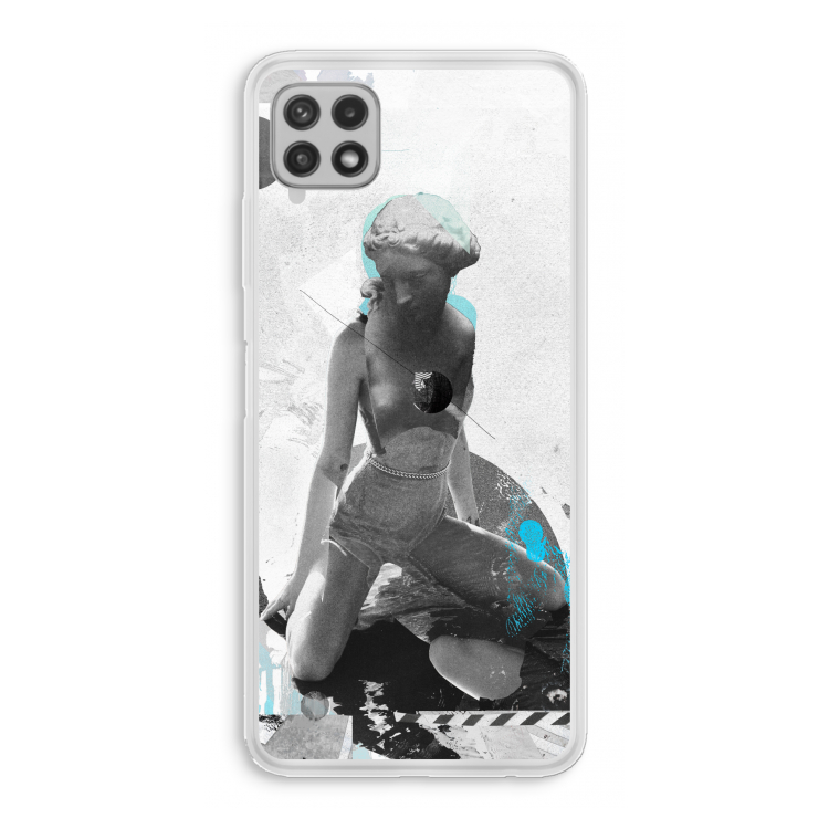 I will not feel a thing: Samsung Galaxy A22 4G Transparant Hoesje
