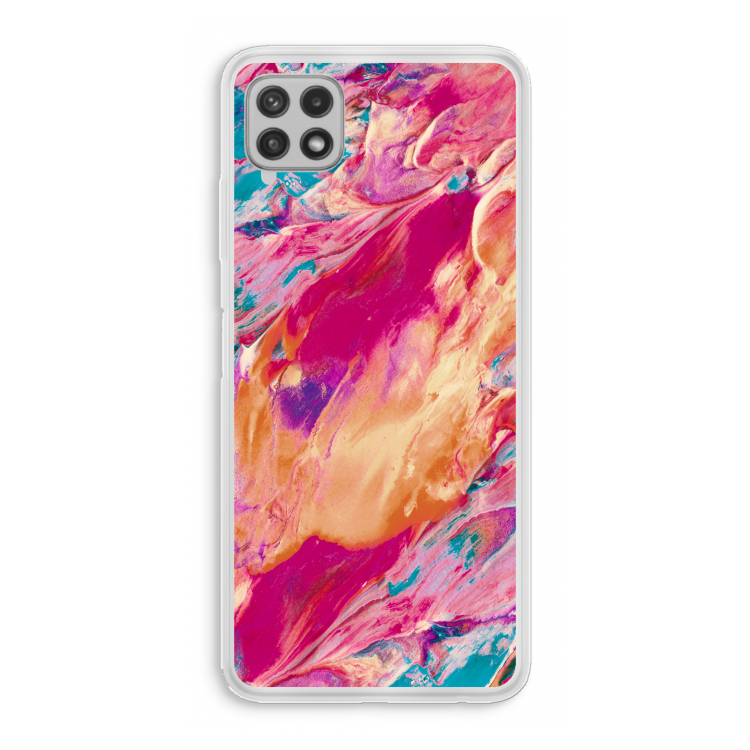 Pastel Echoes: Samsung Galaxy A22 4G Transparant Hoesje
