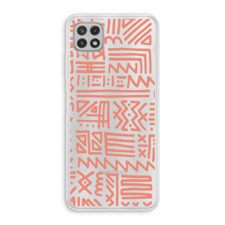 Marrakech Pink: Samsung Galaxy A22 4G Transparant Hoesje
