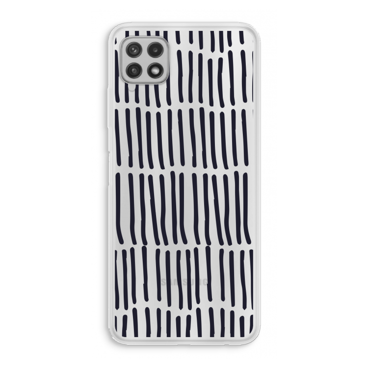 Moroccan stripes: Samsung Galaxy A22 4G Transparant Hoesje