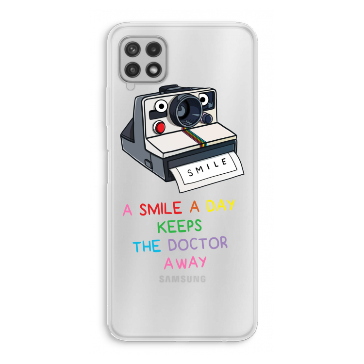 Smile: Samsung Galaxy A22 4G Transparant Hoesje