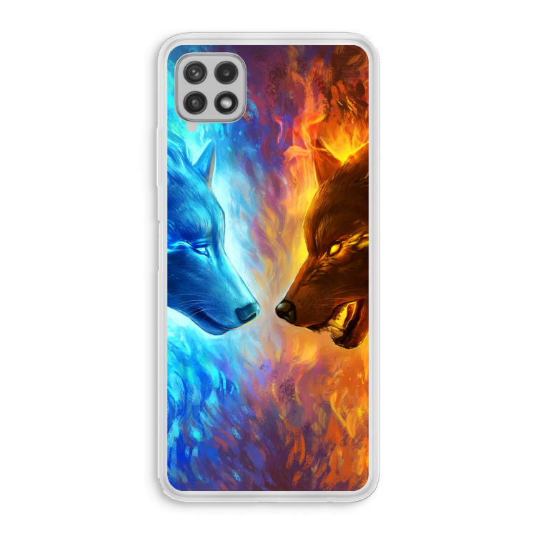 Fire & Ice: Samsung Galaxy A22 4G Transparant Hoesje
