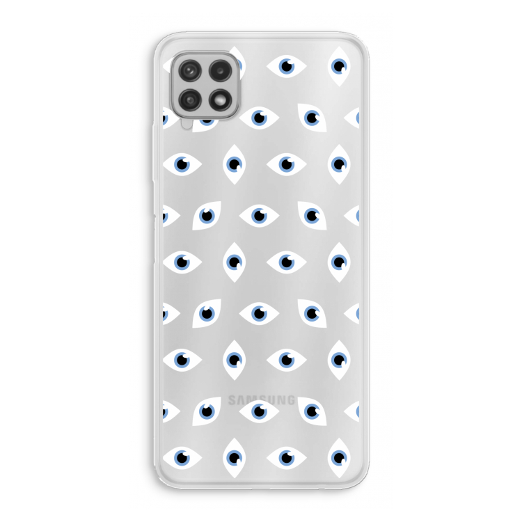 Eyes pattern: Samsung Galaxy A22 4G Transparant Hoesje