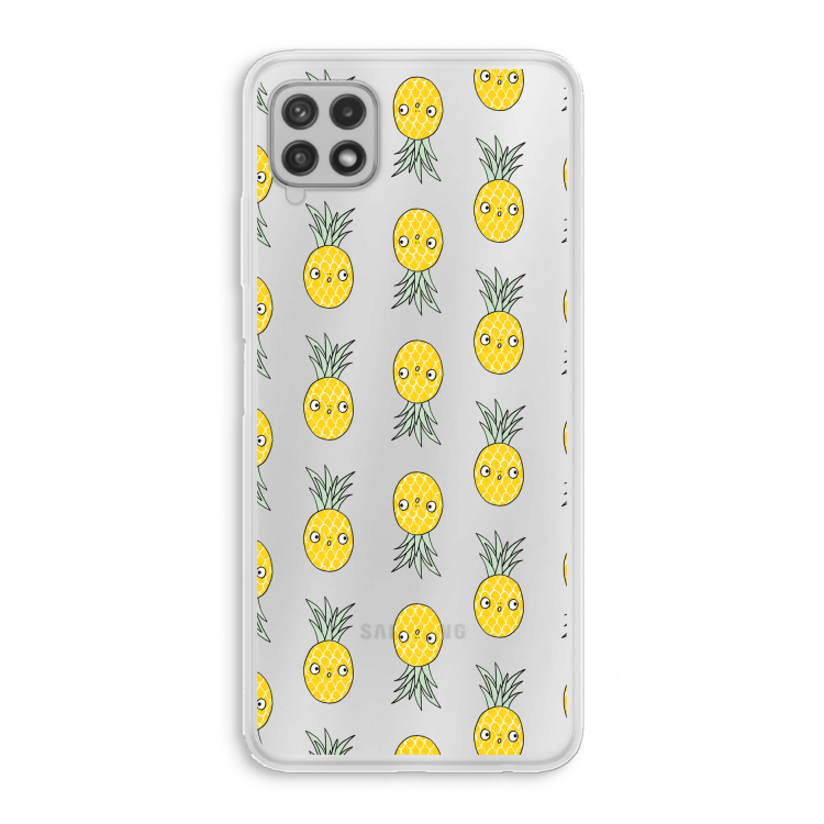 Ananas: Samsung Galaxy A22 4G Transparant Hoesje