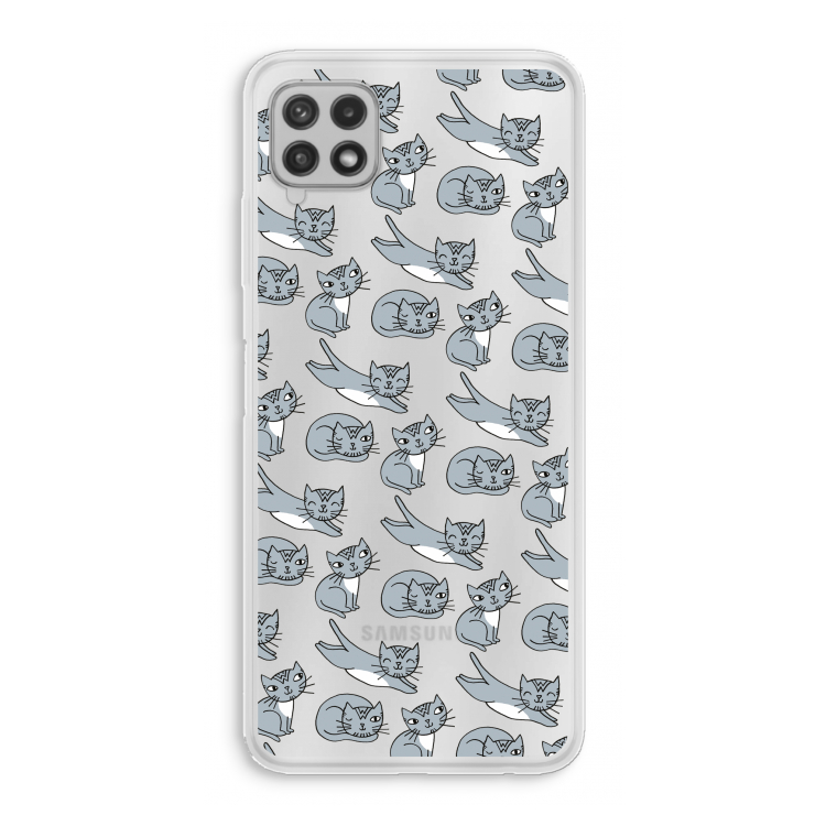 Poezen: Samsung Galaxy A22 4G Transparant Hoesje