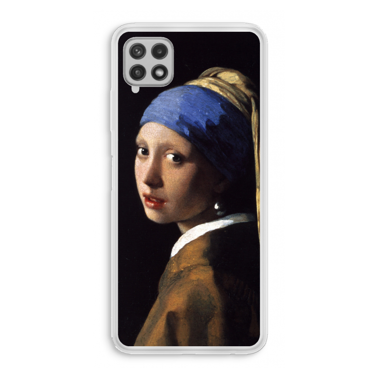 The Pearl Earring: Samsung Galaxy A22 4G Transparant Hoesje