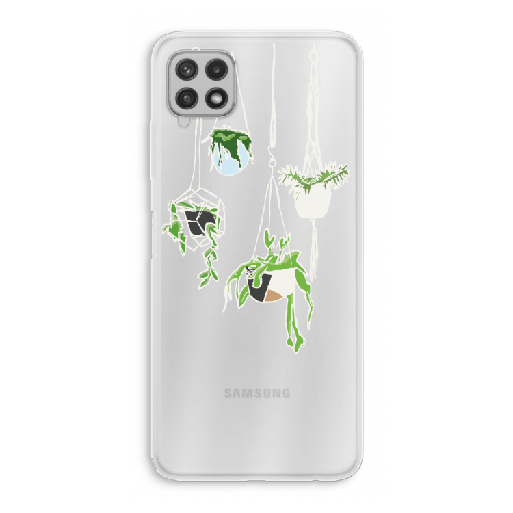 Hang In There: Samsung Galaxy A22 4G Transparant Hoesje