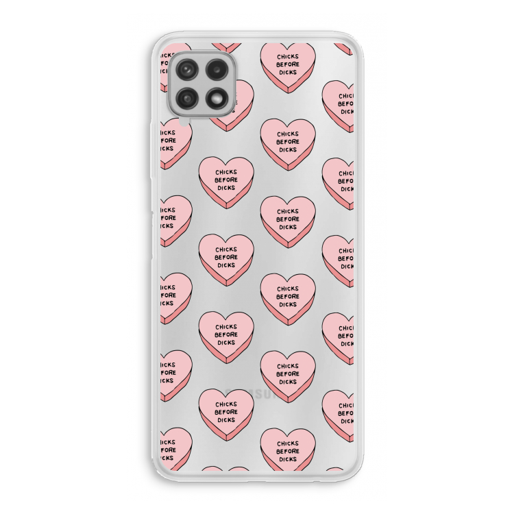 Chicks before dicks: Samsung Galaxy A22 4G Transparant Hoesje