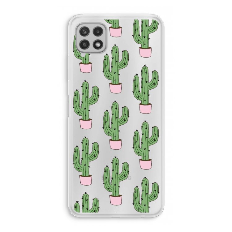 Cactus Lover: Samsung Galaxy A22 4G Transparant Hoesje