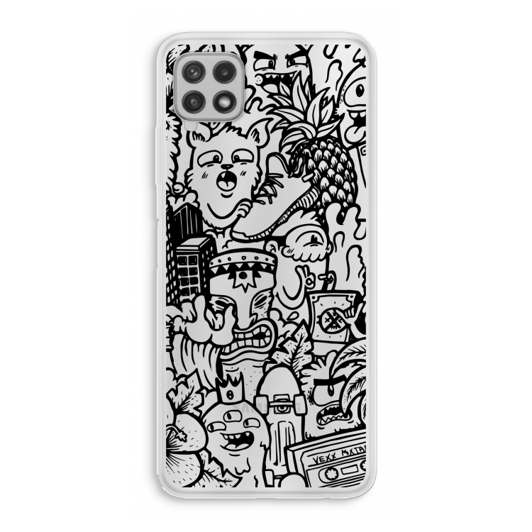Vexx Black Mixtape: Samsung Galaxy A22 4G Transparant Hoesje