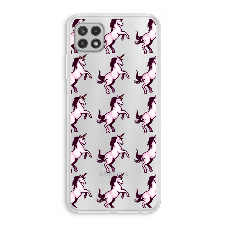 Musketon Unicorn: Samsung Galaxy A22 4G Transparant Hoesje