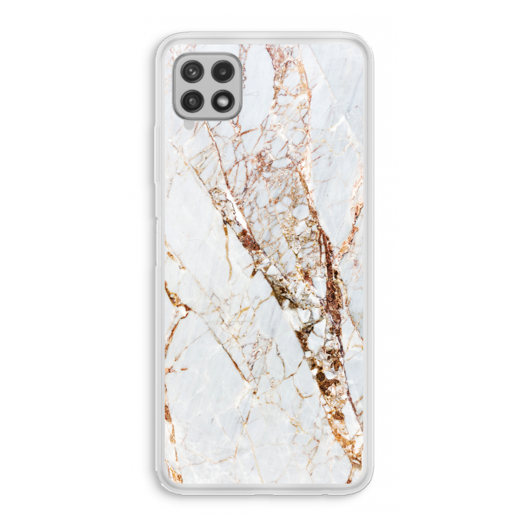 Goud marmer: Samsung Galaxy A22 4G Transparant Hoesje