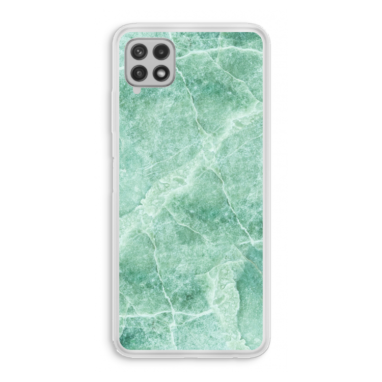Groen marmer: Samsung Galaxy A22 4G Transparant Hoesje