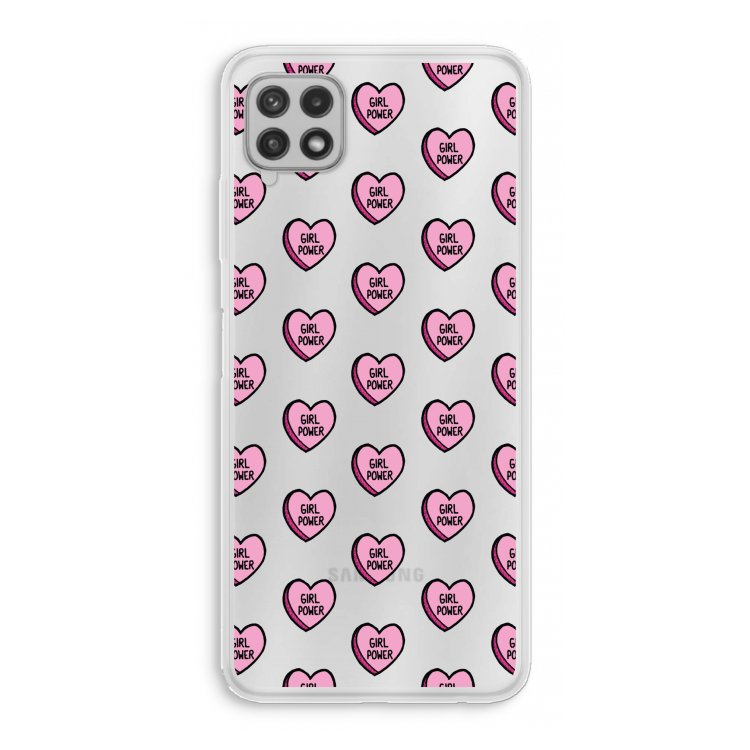 GIRL POWER: Samsung Galaxy A22 4G Transparant Hoesje